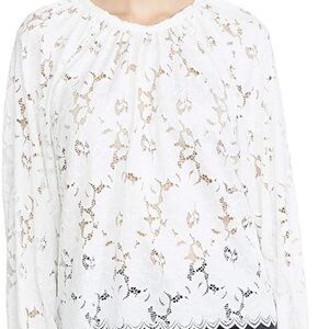 Ivory Free People Olivia Lace Blouse Size XS